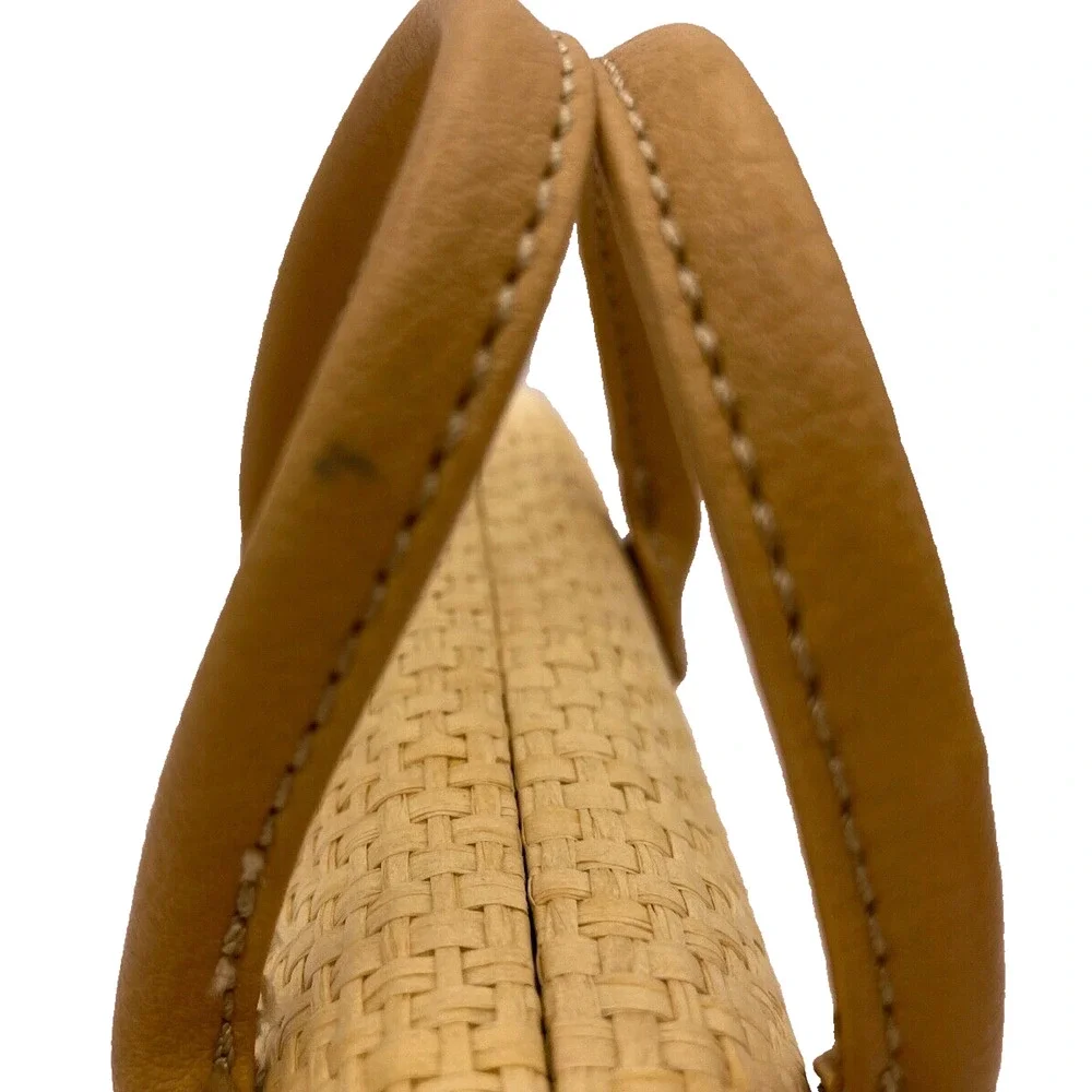 100% Paper With PVC Trim Sunglasses Case, Clam Shell Tan Hard Case- Pre-owned - Picture 4 of 8